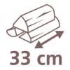Brennkammer Länge der Holzscheite 33 cm