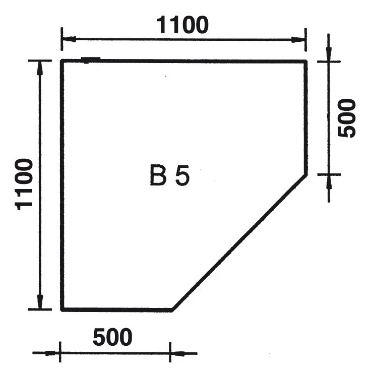 Bodenplatte Eckmodell B5